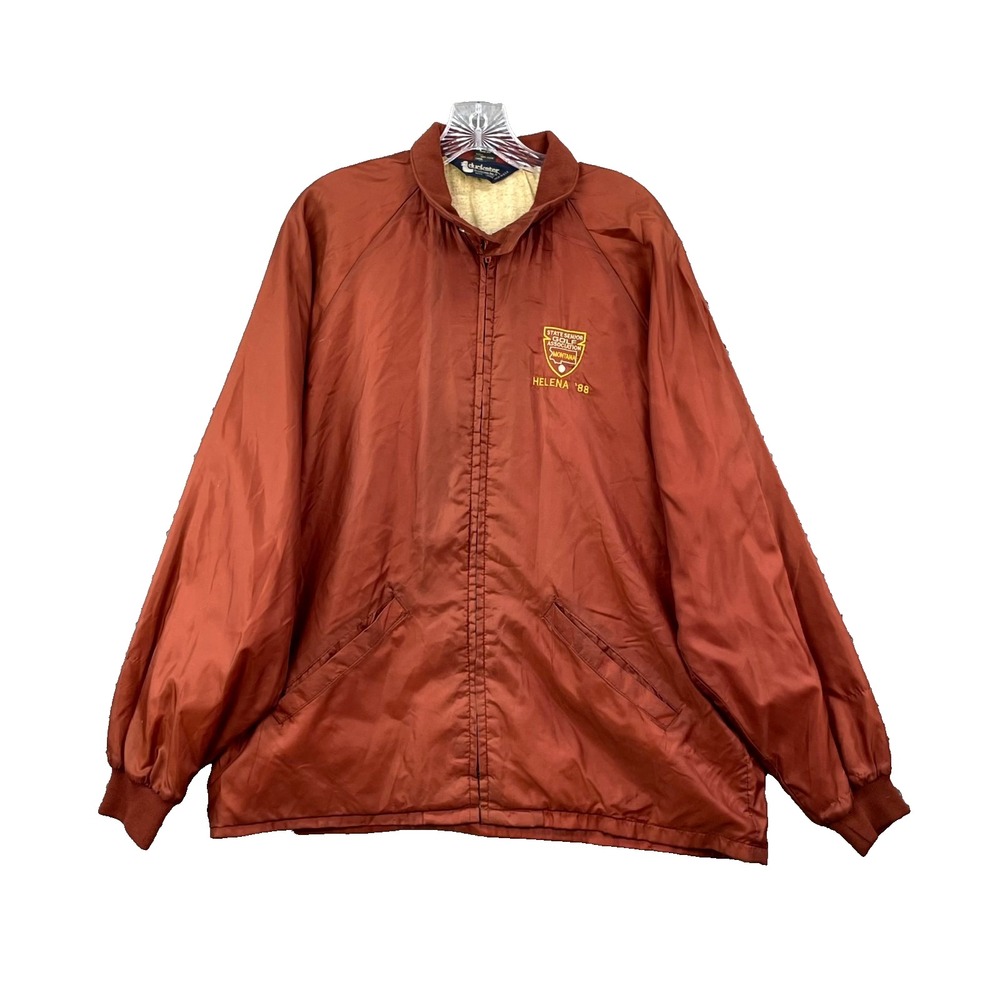 Vintage Duckster Windbreaker Jacket Mens Large Montana Senior Golf Association